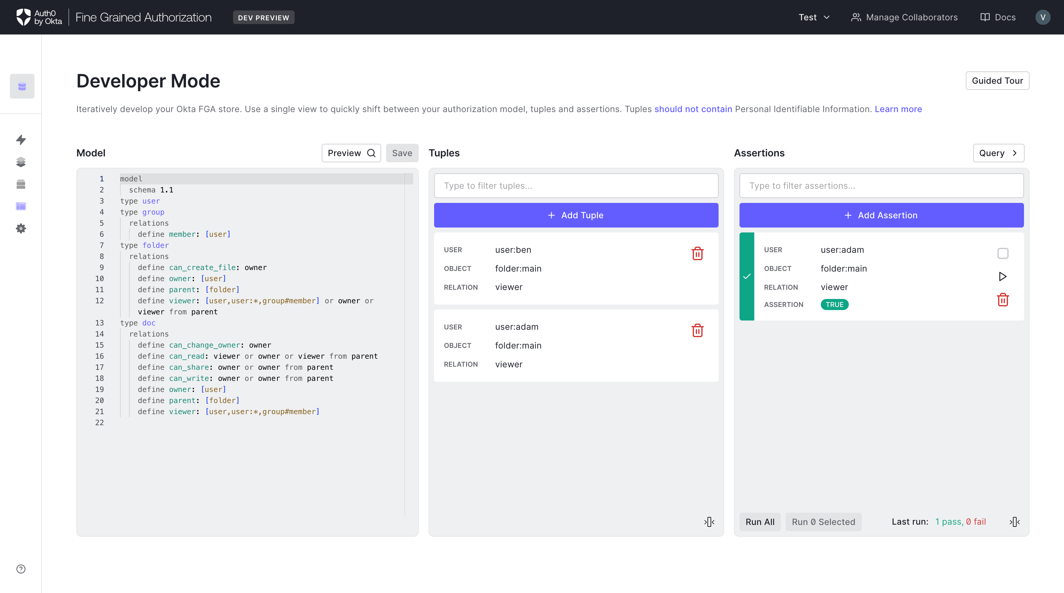 Image showing developer mode