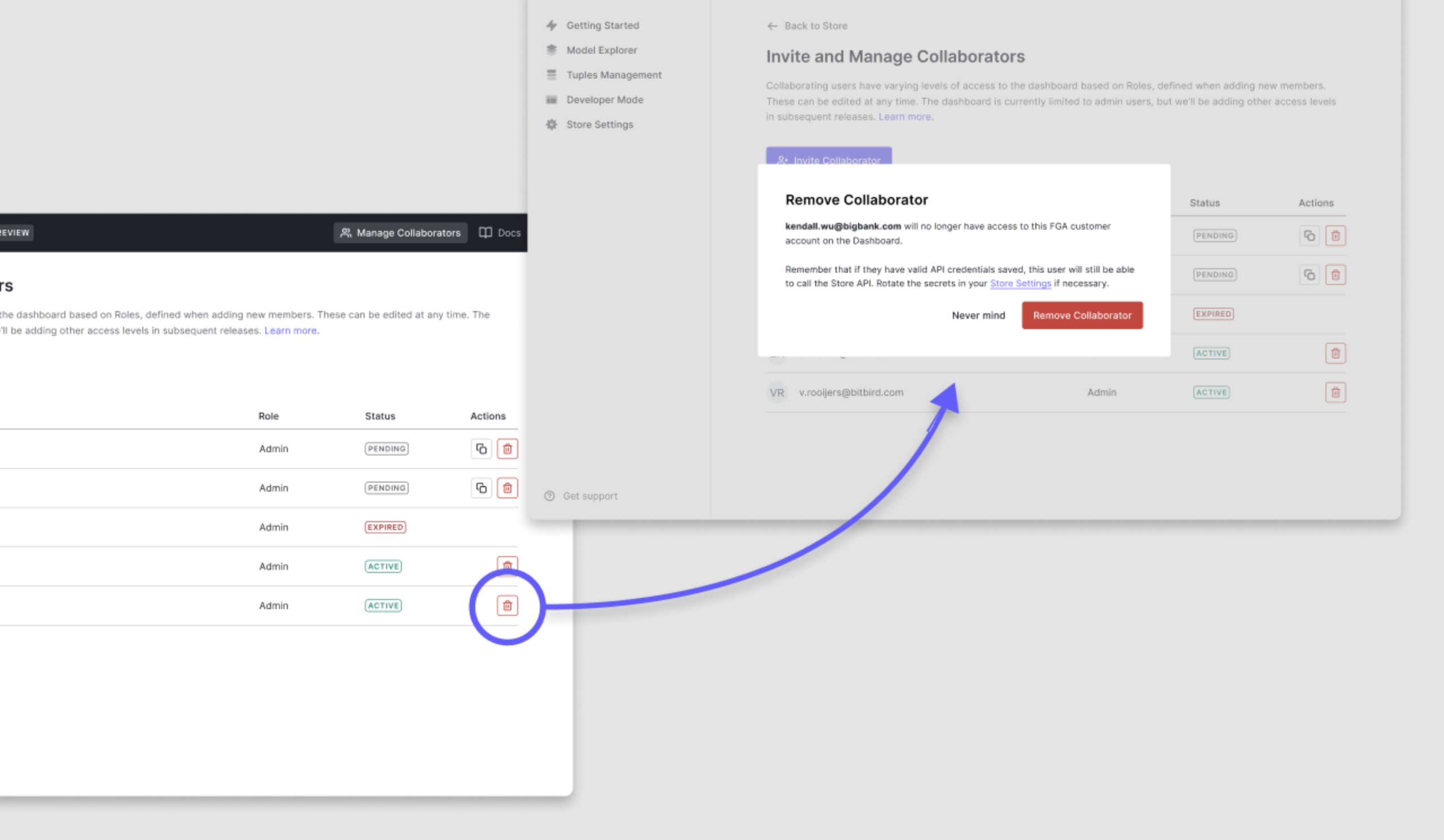 Image showing how to remove a member
