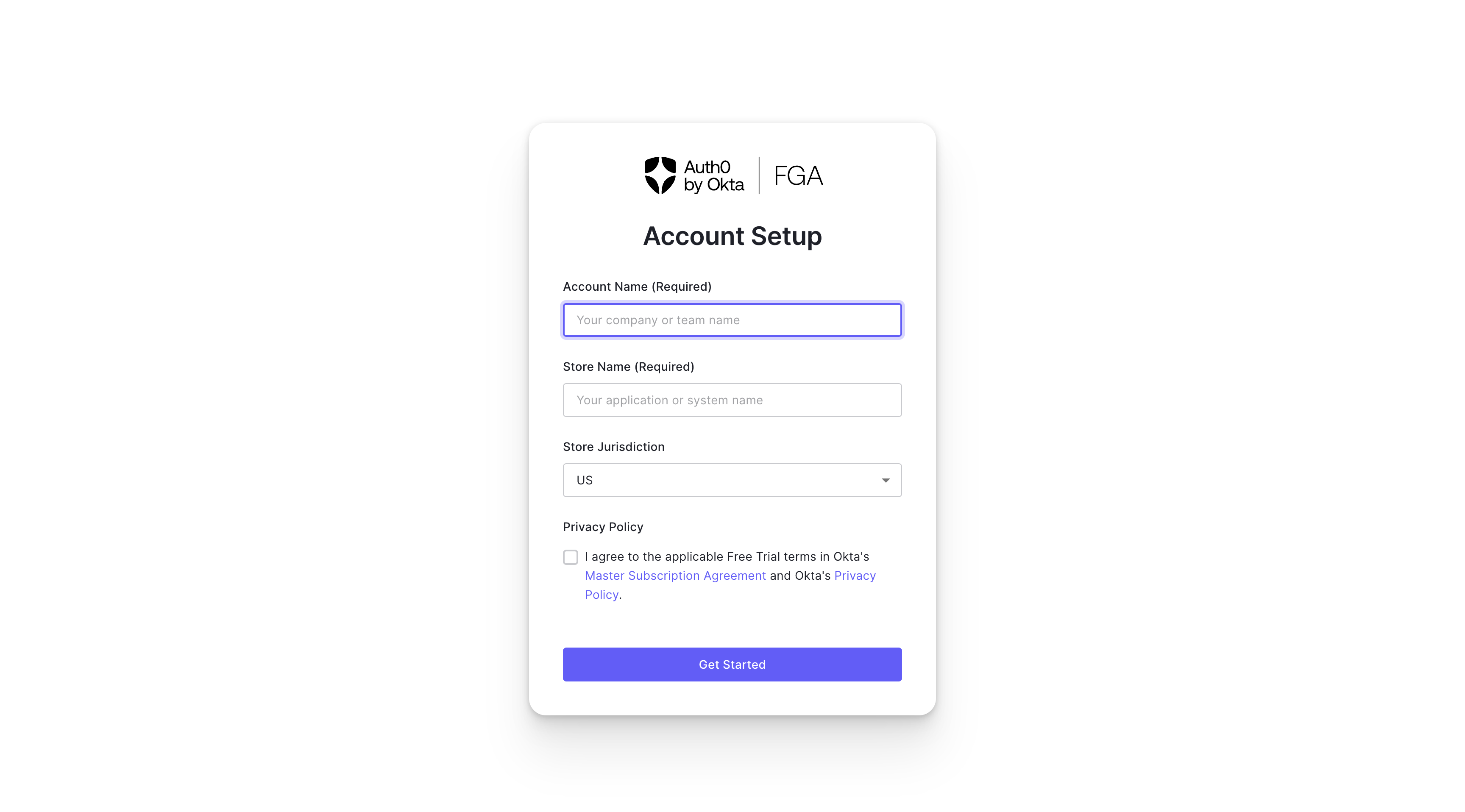 Image showing the  Dashboard signup screen
