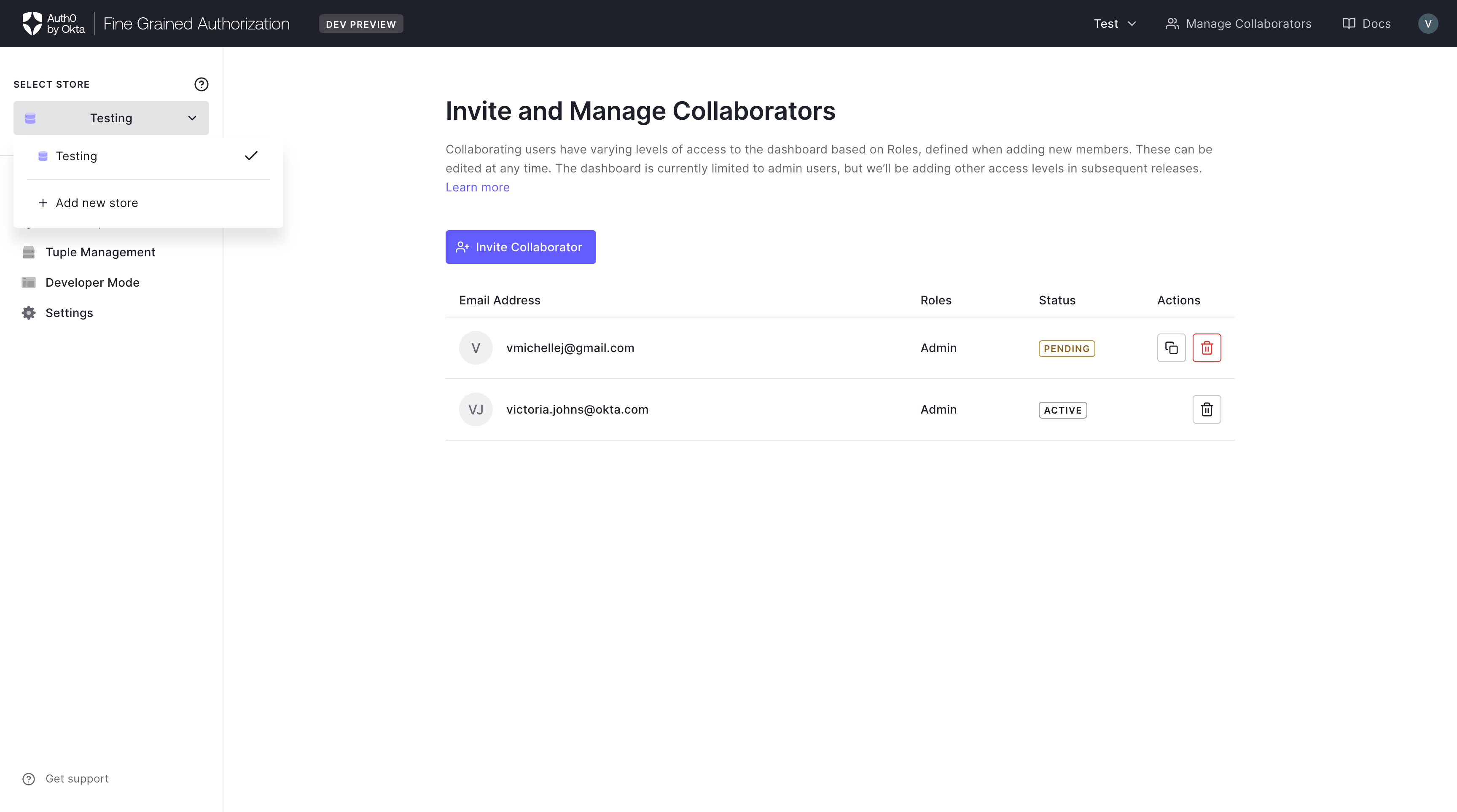 Image showing create new store in the store selector